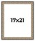 17x21 Ornate Silver Picture Frame - UV Acrylic, Foam Board Backing, Hanging Hardware